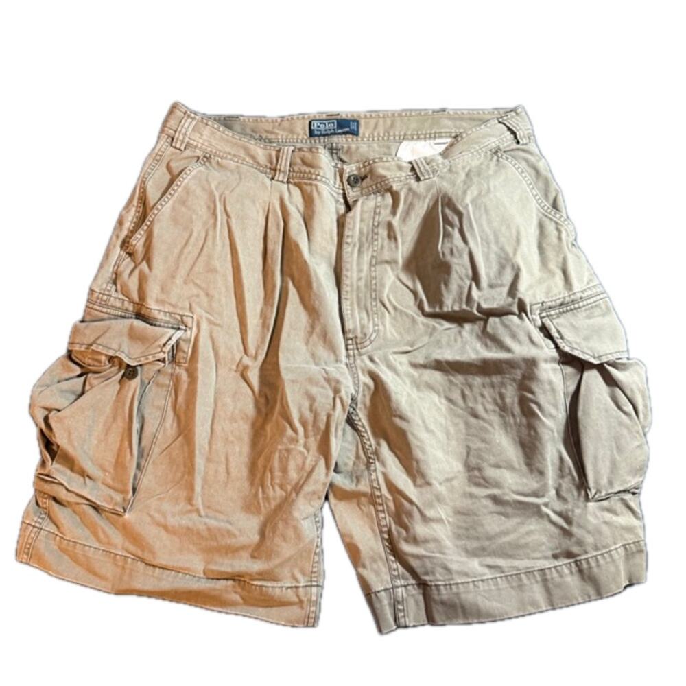 42 Polo Ralph Lauren Chino Shorts 67 Classic Fit Dark Khaki Cotton Mens